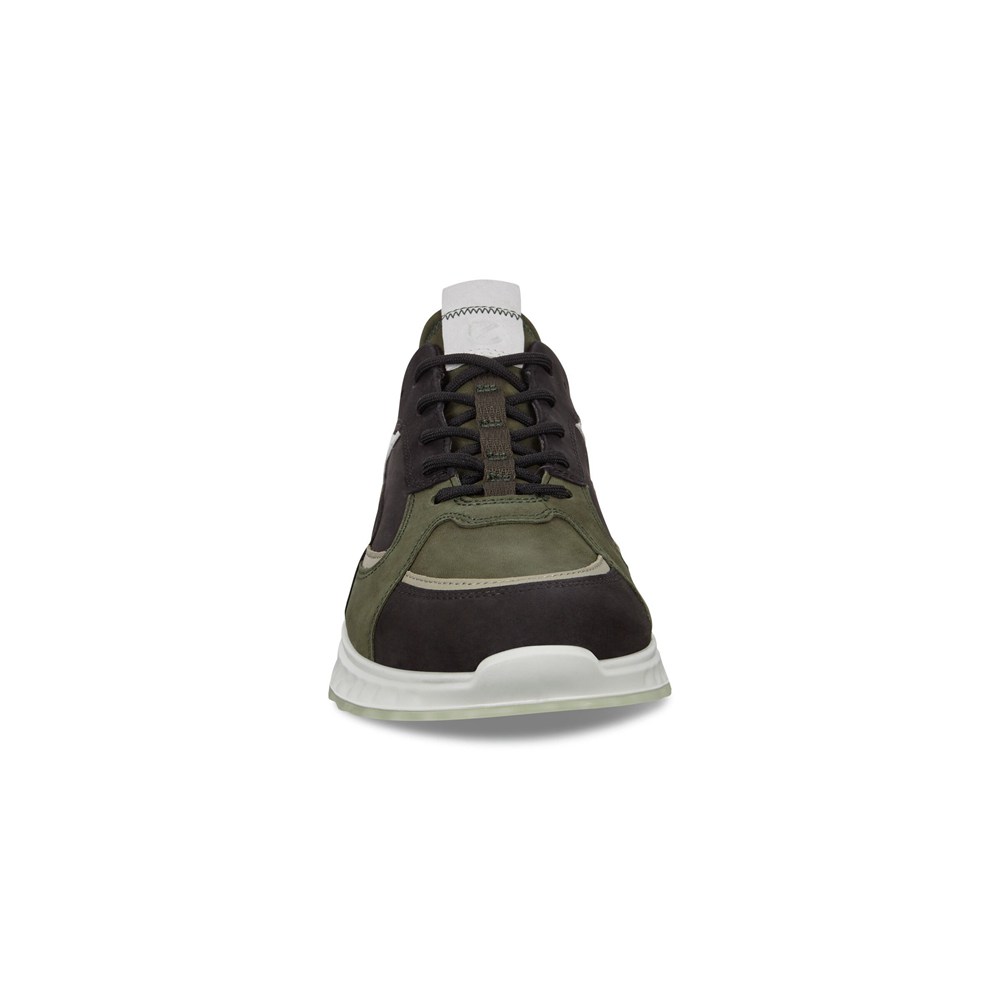 Tenis Hombre - ECCO St.1 - Negros/Verde Oliva - DFN826507